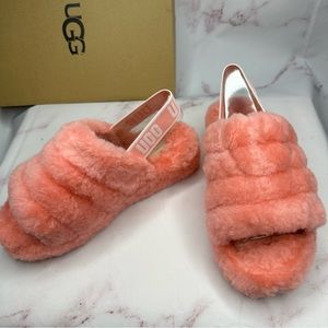 Ugg sandals pink fluff